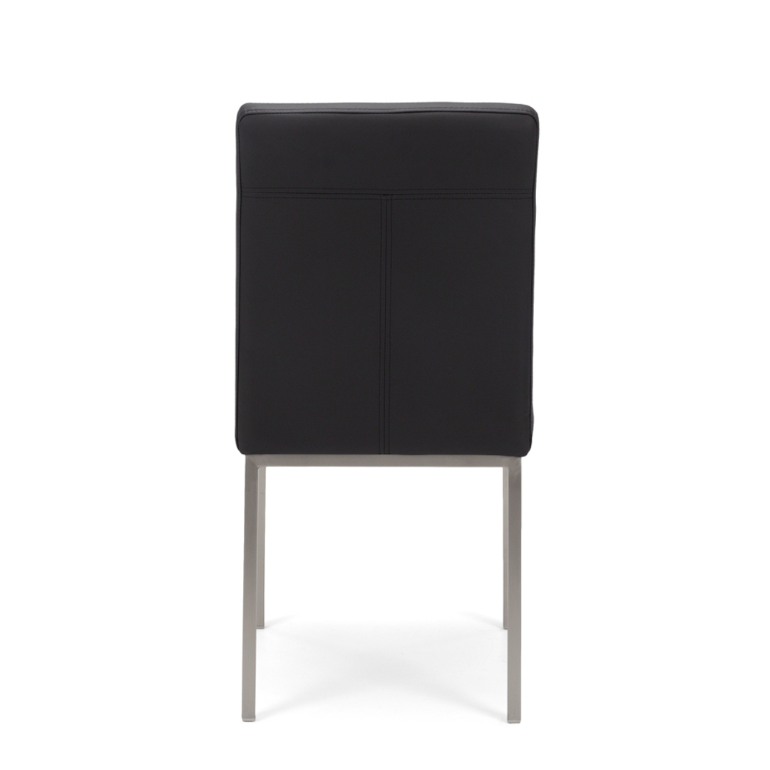Bristol Chair PU Black with Stainless Legs image 3